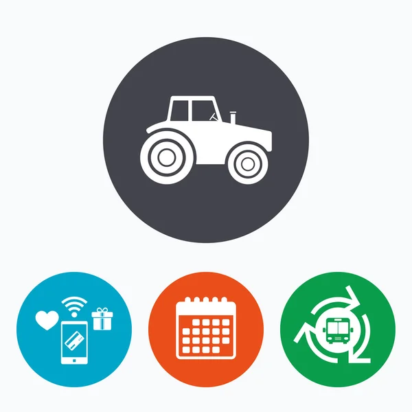 Tractor signo icono . — Vector de stock