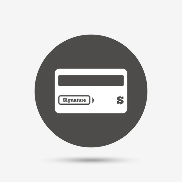Icône de signe de carte de crédit . — Image vectorielle