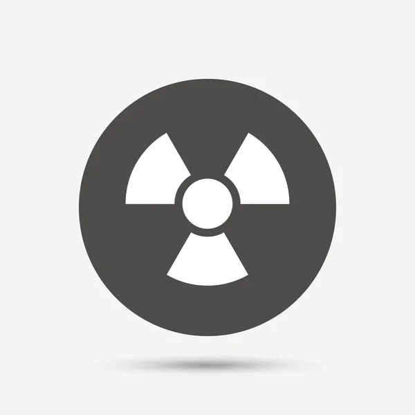 Icona del segno delle radiazioni. Simbolo di pericolo . — Vettoriale Stock