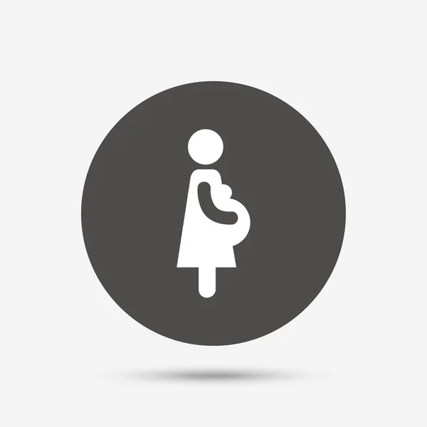 Εικονίδιο "υπογραφή έγκυος". σύμβολο της εγκυμοσύνης. — Διανυσματικό Αρχείο