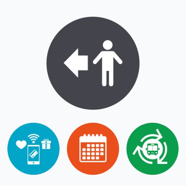 Yaya yol simgesi. İnsan yolu.