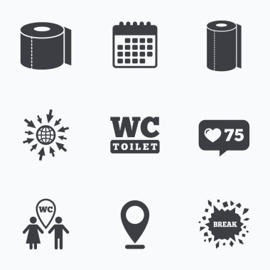 tuvalet kağıdı simgeler.  