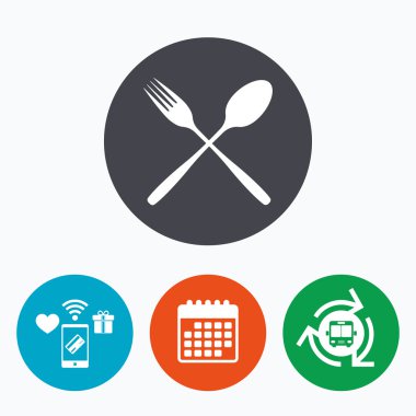 İşareti simgesi yemek. Çatal bıçak takımı sembolü.  