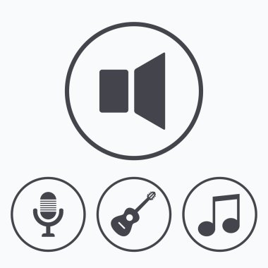 Müzikal öğeleri simgesi.  