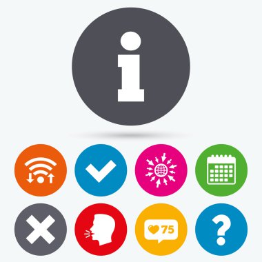 bilgi simgeleri. soru SSS sembolü.