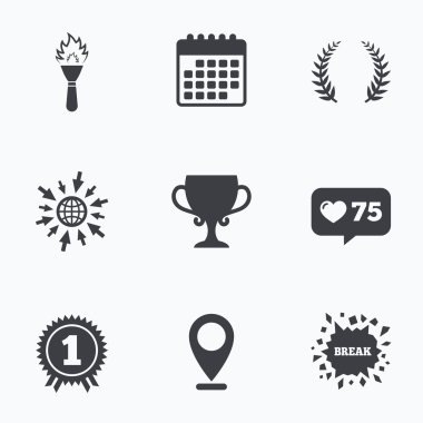 Birincilik Ödülü Kupası simgeler.  