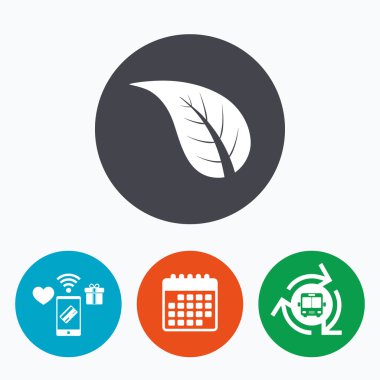 Yaprak işareti simgesi.  