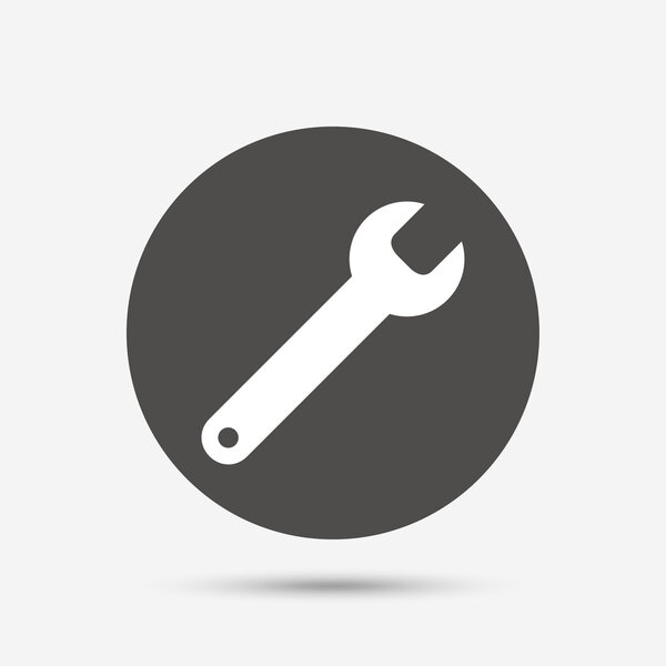 Wrench key sign icon. 