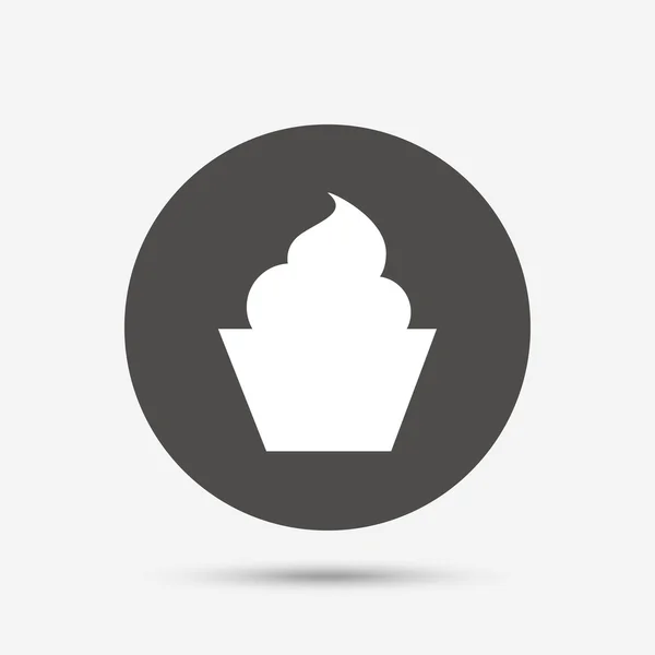 Muffin signo icono. Cupcake símbolo . — Vector de stock