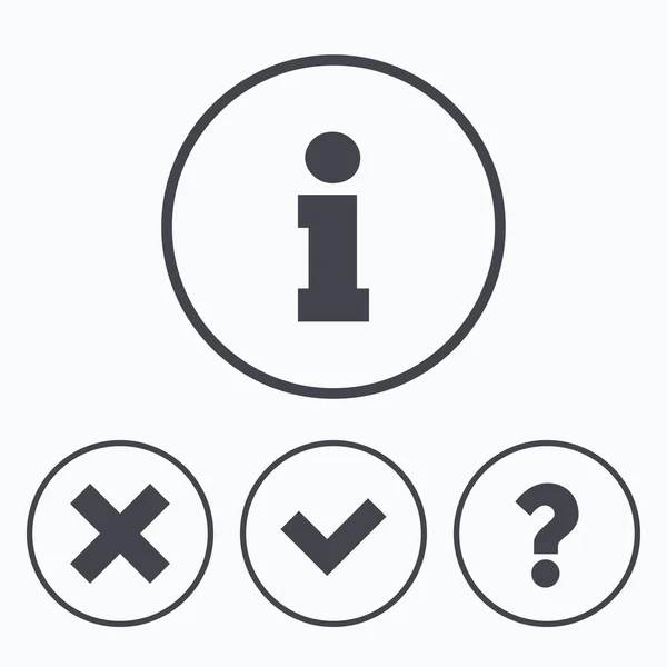 Information icons. Question FAQ symbol. — Stock Vector