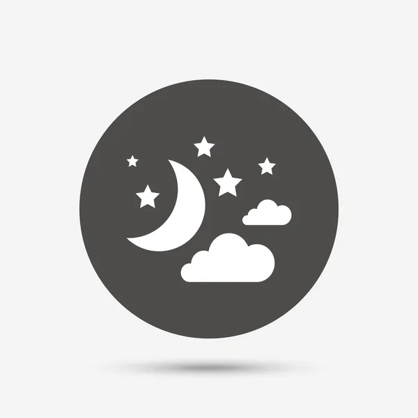 Mond, Wolken und Sterne — Stockvektor