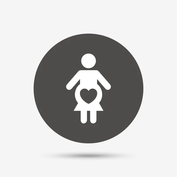 Icône de signe enceinte. Symbole de grossesse . — Image vectorielle