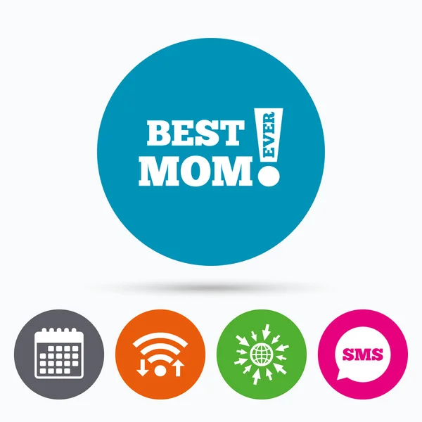 Best mom ever sign icon. — Stock Vector