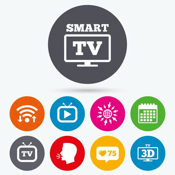 Smart 3D TV mode icon. — Stock Vector