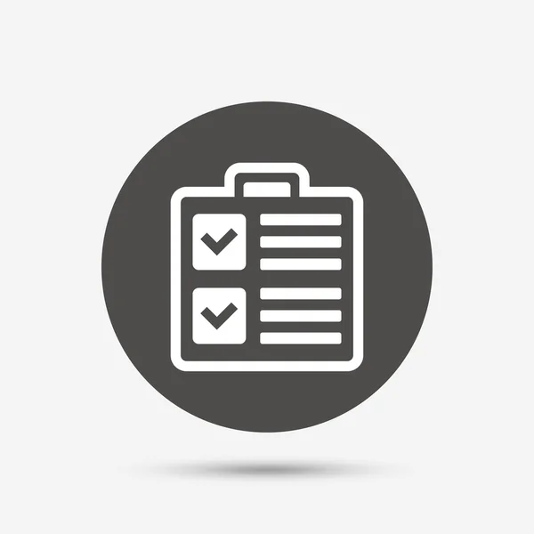 Symbol für Checkliste. — Stockvektor