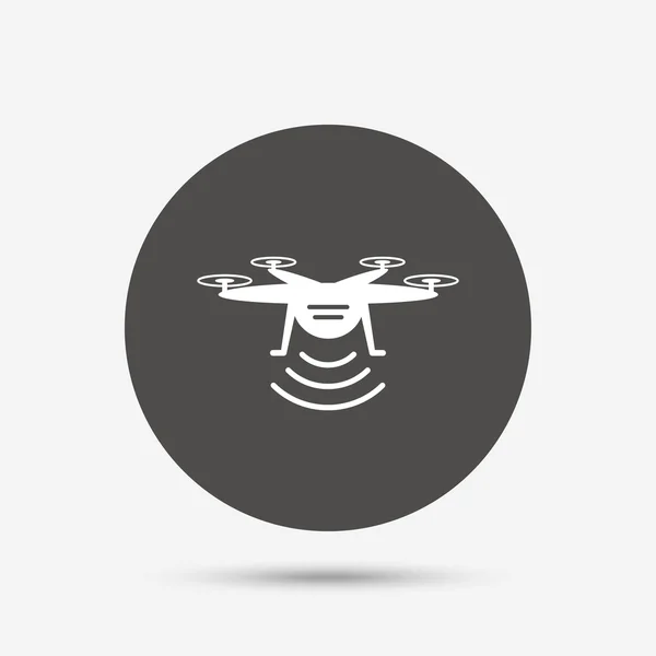 Drone pictogram. Quadrocopter symbool. — Stockvector
