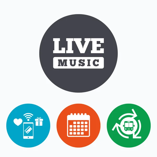 Live music sign icon. — Stock Vector