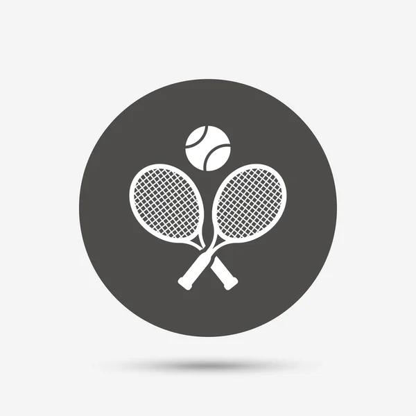 Raquetas de tenis con rótulo de pelota — Archivo Imágenes Vectoriales