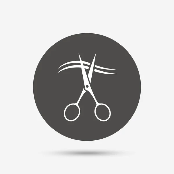 Tesoura corte ícone de sinal de cabelo . —  Vetores de Stock