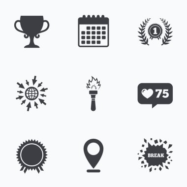 Birincilik Ödülü Kupası simgeler. 