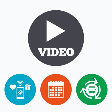 Oyun video işareti simgesi.  