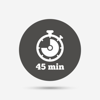 Zamanlayıcı işareti simgesi. 45 dakika 
