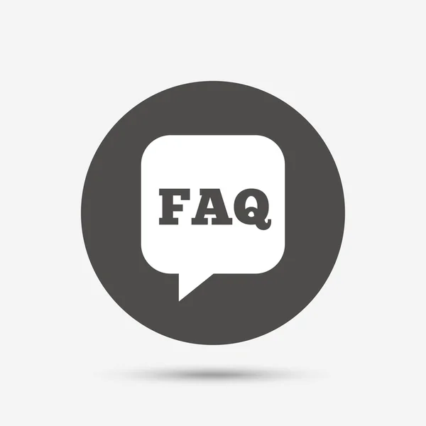 FAQ informationsikon tecken. — Stock vektor