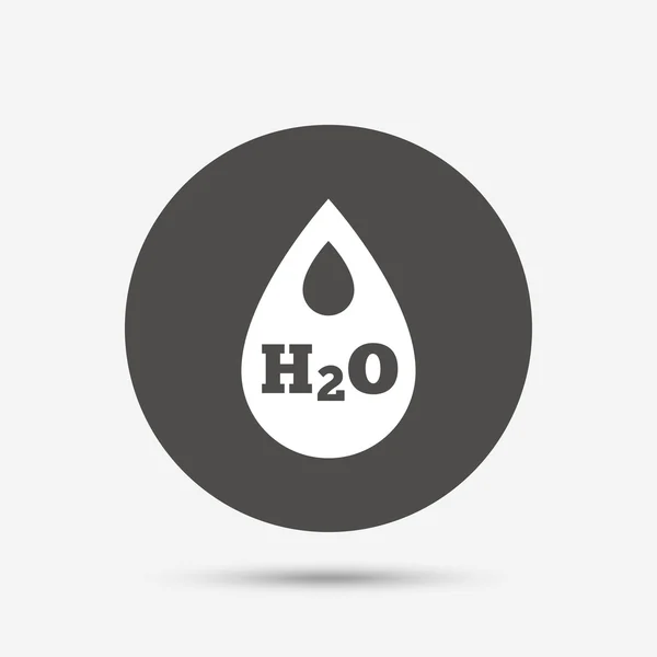 H2O Знак падения воды — стоковый вектор