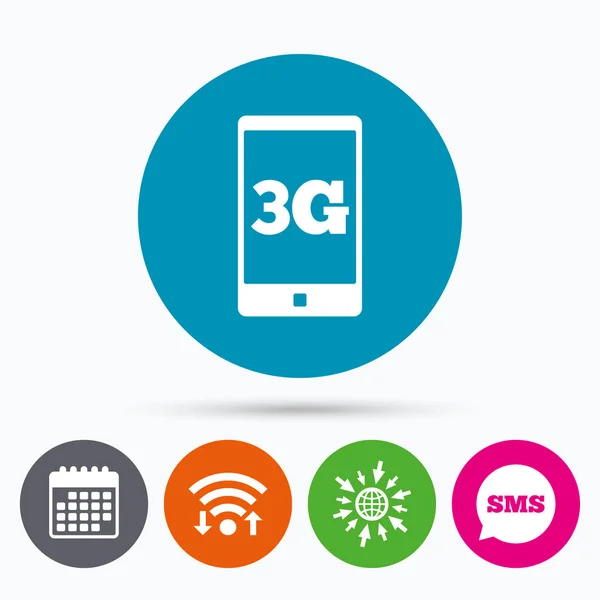 3G знак. Мобільна телекомунікаційна технологія . — стоковий вектор