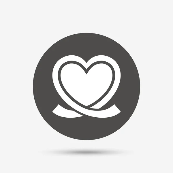 Heart ribbon sign icon. — Stock Vector