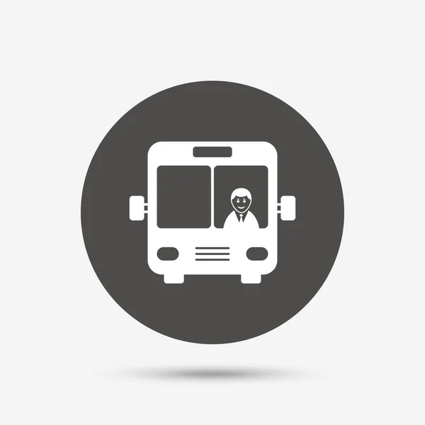 Ícone de sinal de ônibus . —  Vetores de Stock