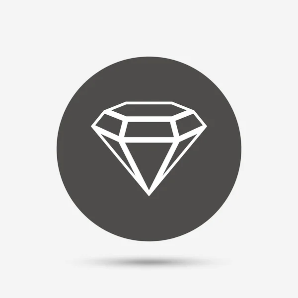 Diamant teken pictogram. — Stockvector