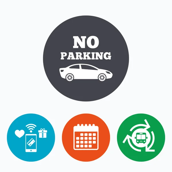 No parking sign icon. — Stock Vector