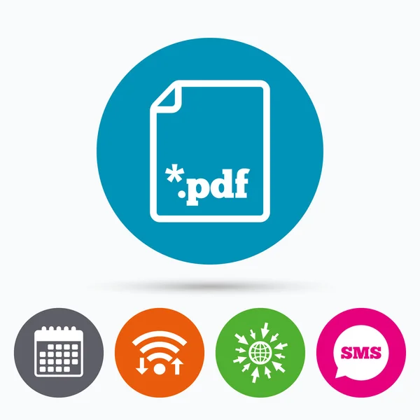 PDF file document icon. — Stock Vector