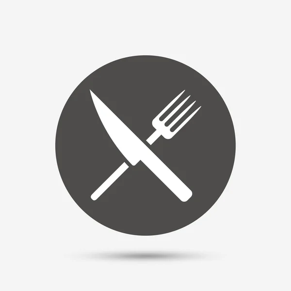 Icono de signo de comida. Cubertería símbolo . — Vector de stock