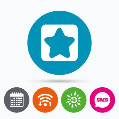 Yıldız işareti simgesi. En sevdiğim düğmesini.