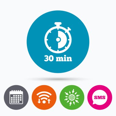 Zamanlayıcı işareti simgesi. 30 dakika