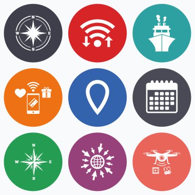 Windrose gezinti Pusula, sevkiyat teslimat.