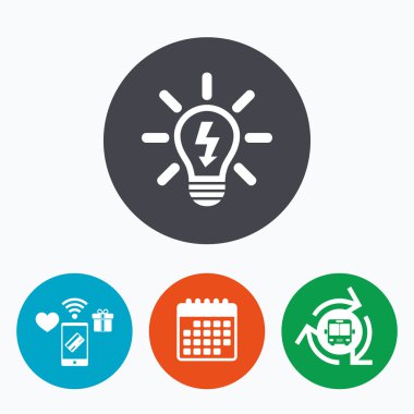 ışık lamba işareti simgesi.