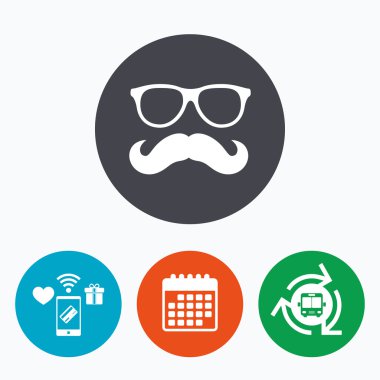 Bıyık ve gözlük işareti