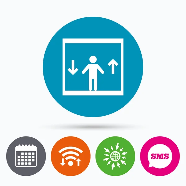 Lift pictogram. Persoon symbool — Stockvector