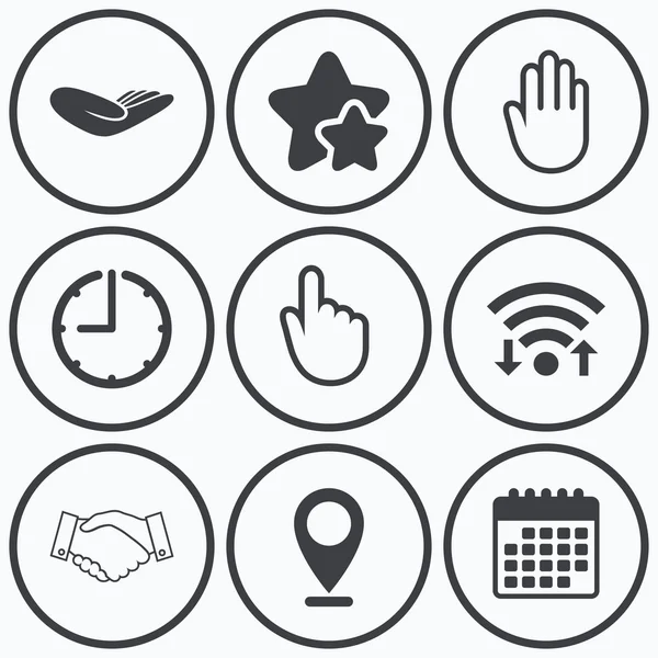 Des icônes. Poignée de main — Image vectorielle