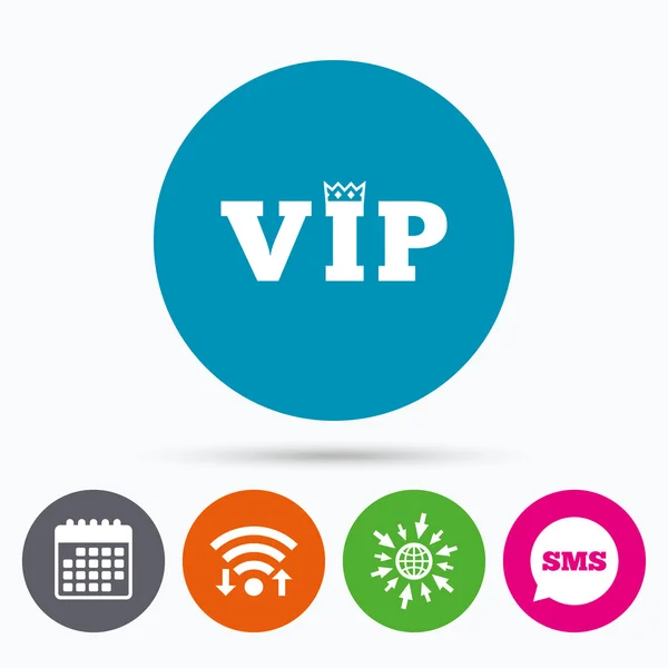 VIP-teken pictogram. — Stockvector