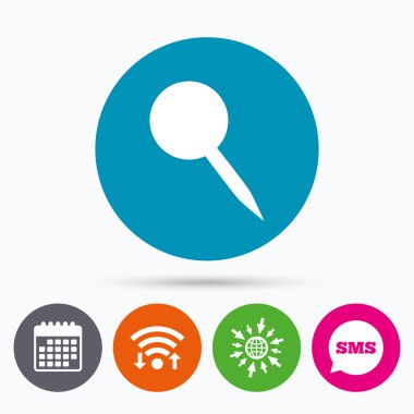 raptiye işareti simgesi. PIN düğmesi.