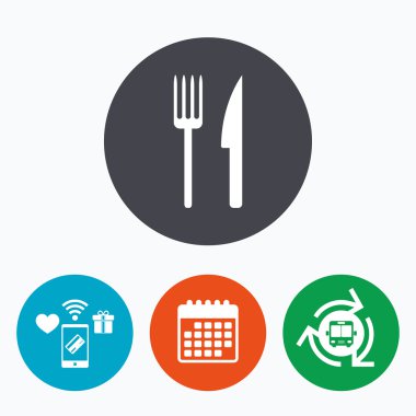 İşareti simgesi yemek. Çatal bıçak takımı sembolü.