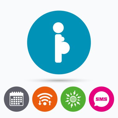 hamile işareti simgesi. gebelik sembolü.