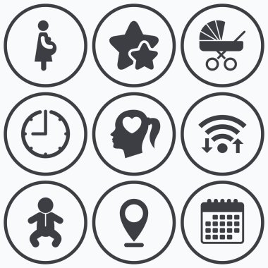 Annelik simgeler. Bebek bebek, gebelik