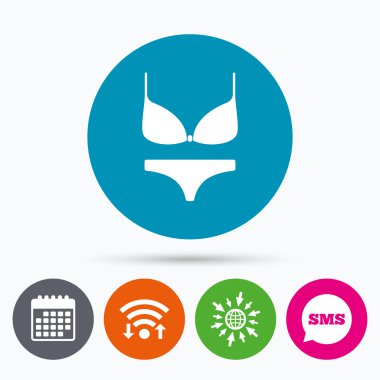 Kadın sutyen ve külot simgesi