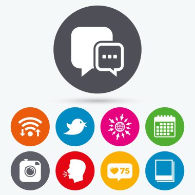 Sosyal medya. Sohbet konuşma balonu