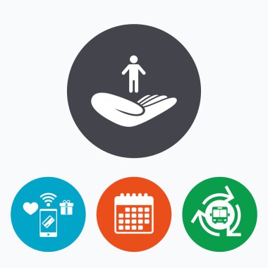 hayat sigortası işareti.